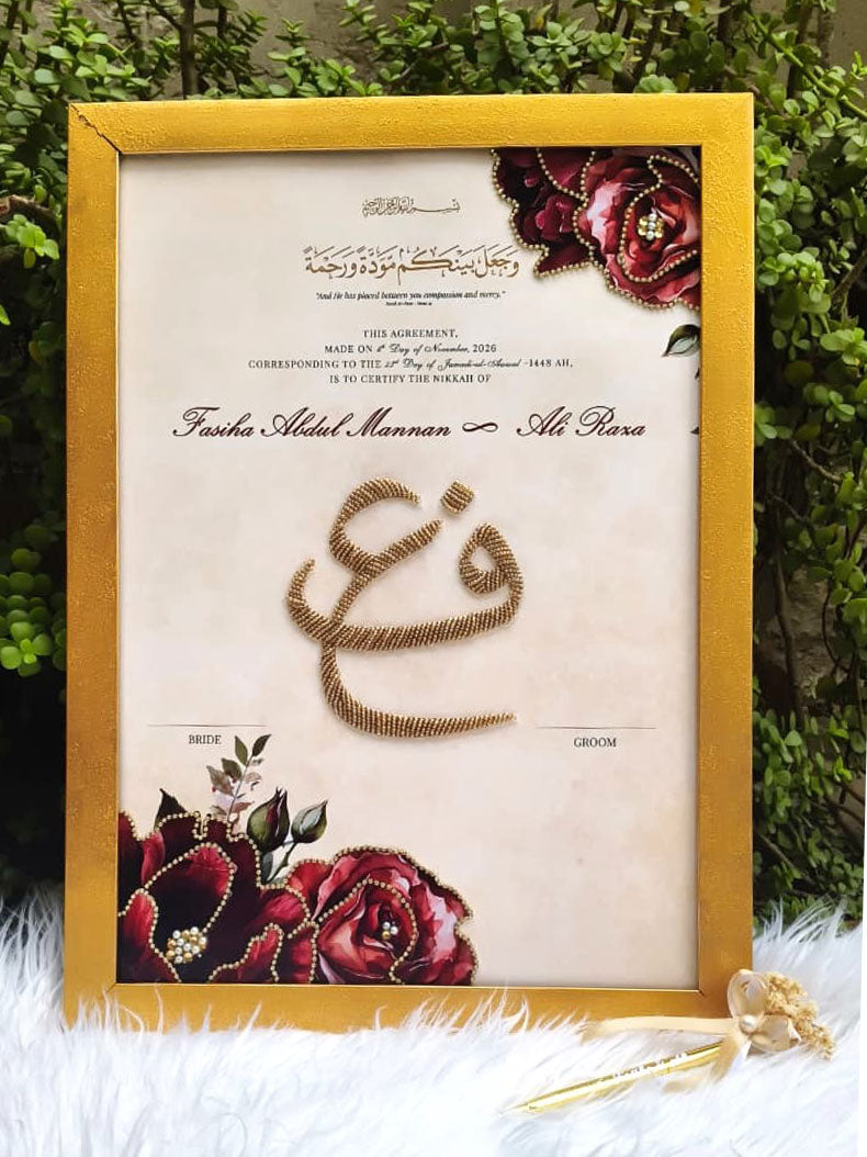 Beaded Nikkah Contract