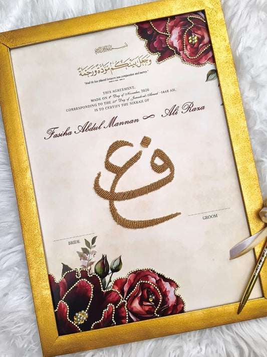 Beaded Nikkah Contract