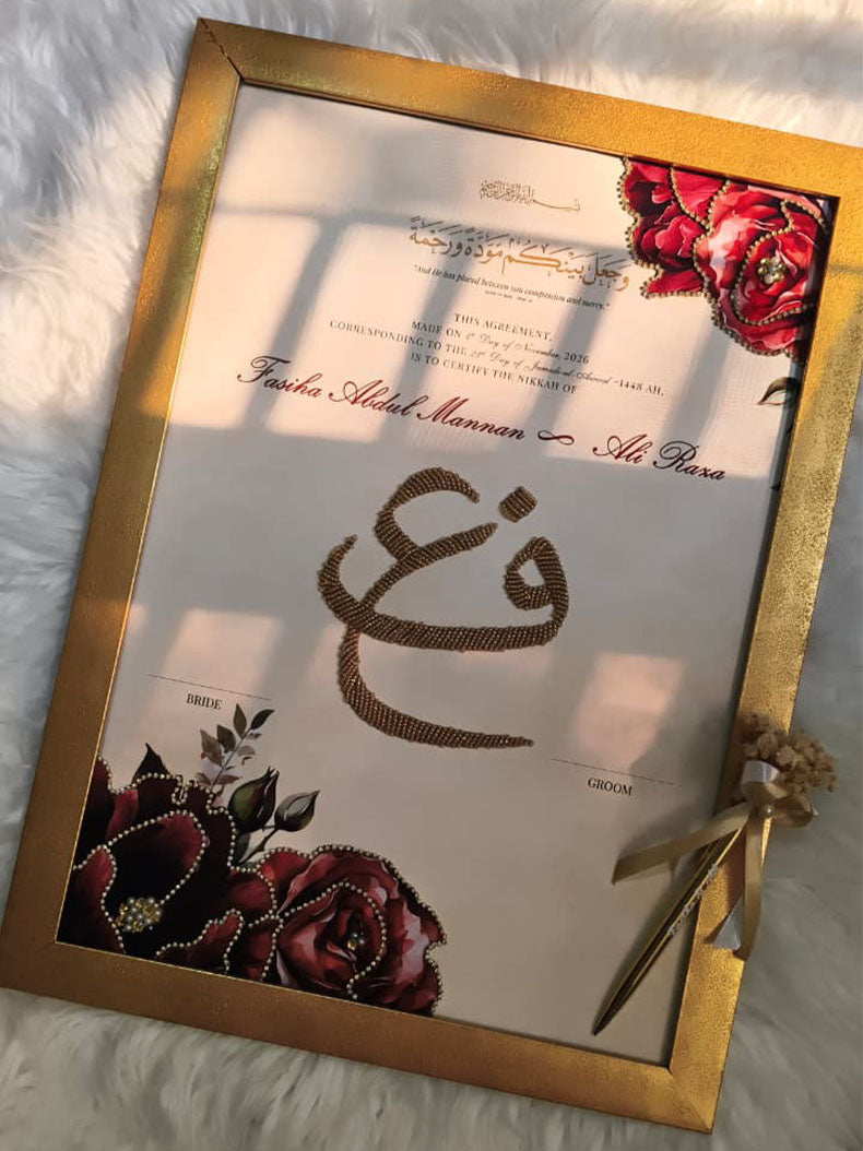 Beaded Nikkah Contract