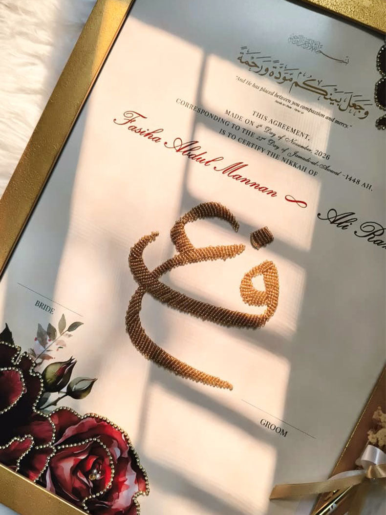 Beaded Nikkah Contract
