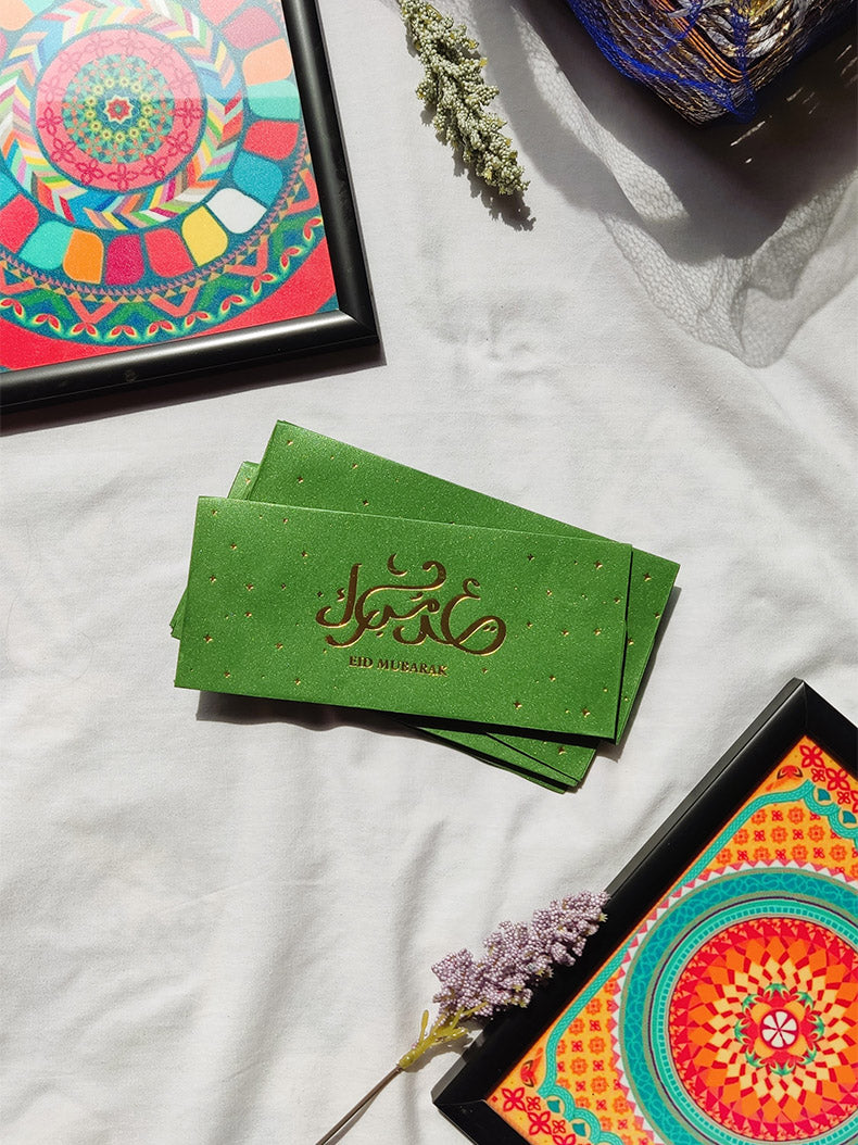Eid Mubarak Calligraphy Envelopes