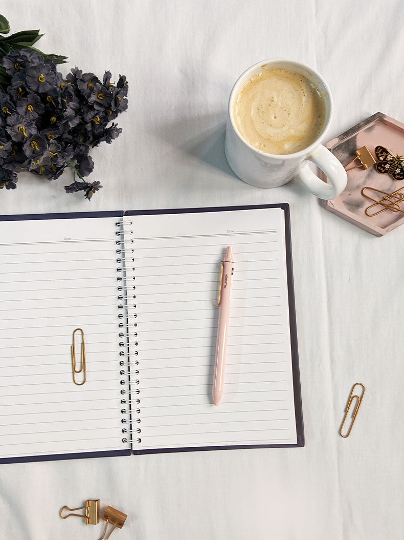 Black and White Floral Notebook